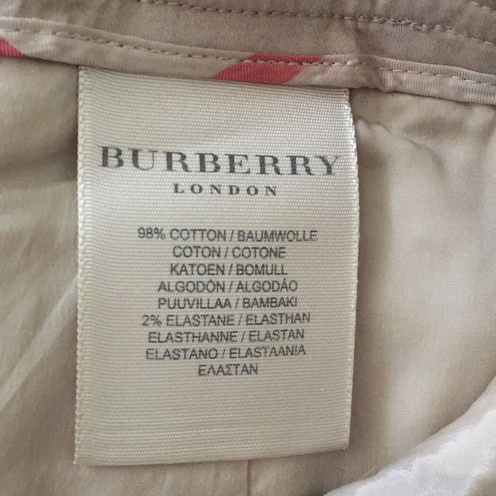 Burberry London khaki safari skirt Cargo Authentic Button Side - Picture 5 of 8